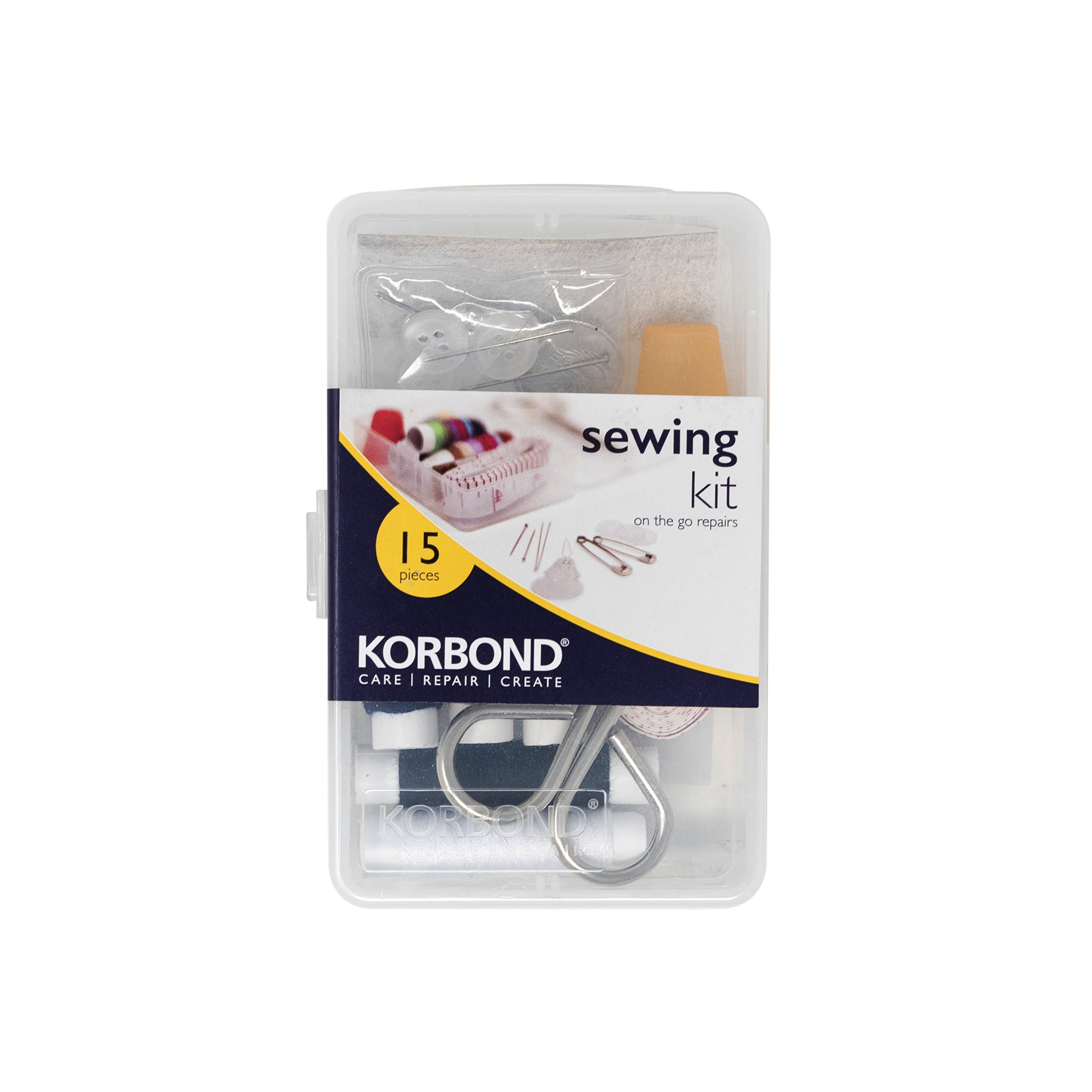 Korbond 13 Piece Sewing Kit Travel Repair Scissors Needles Pins