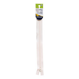 25cm Cream Nylon Zip 