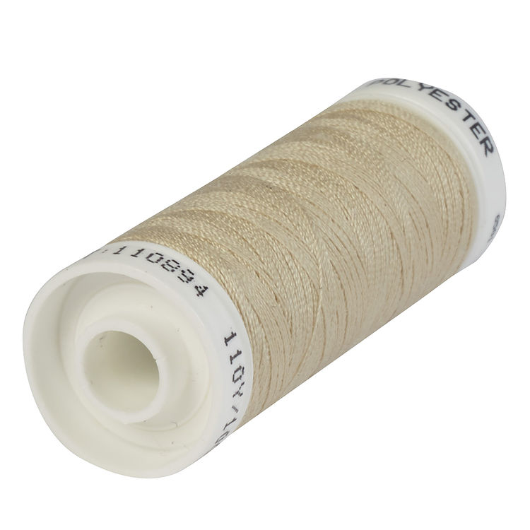 100m Beige Polyester Thread 