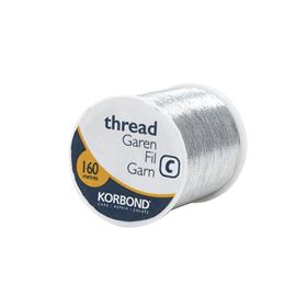 160m Metallic Silver Thread 