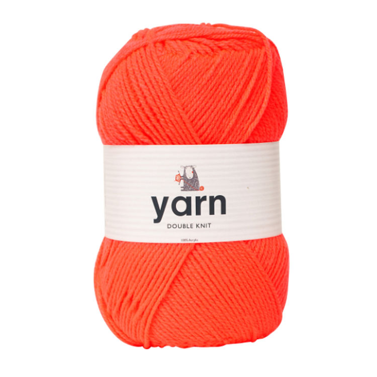 100g Bright Coral Double Knit Yarn 