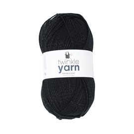 Twinkle DK Acrylic Yarn Black 100g