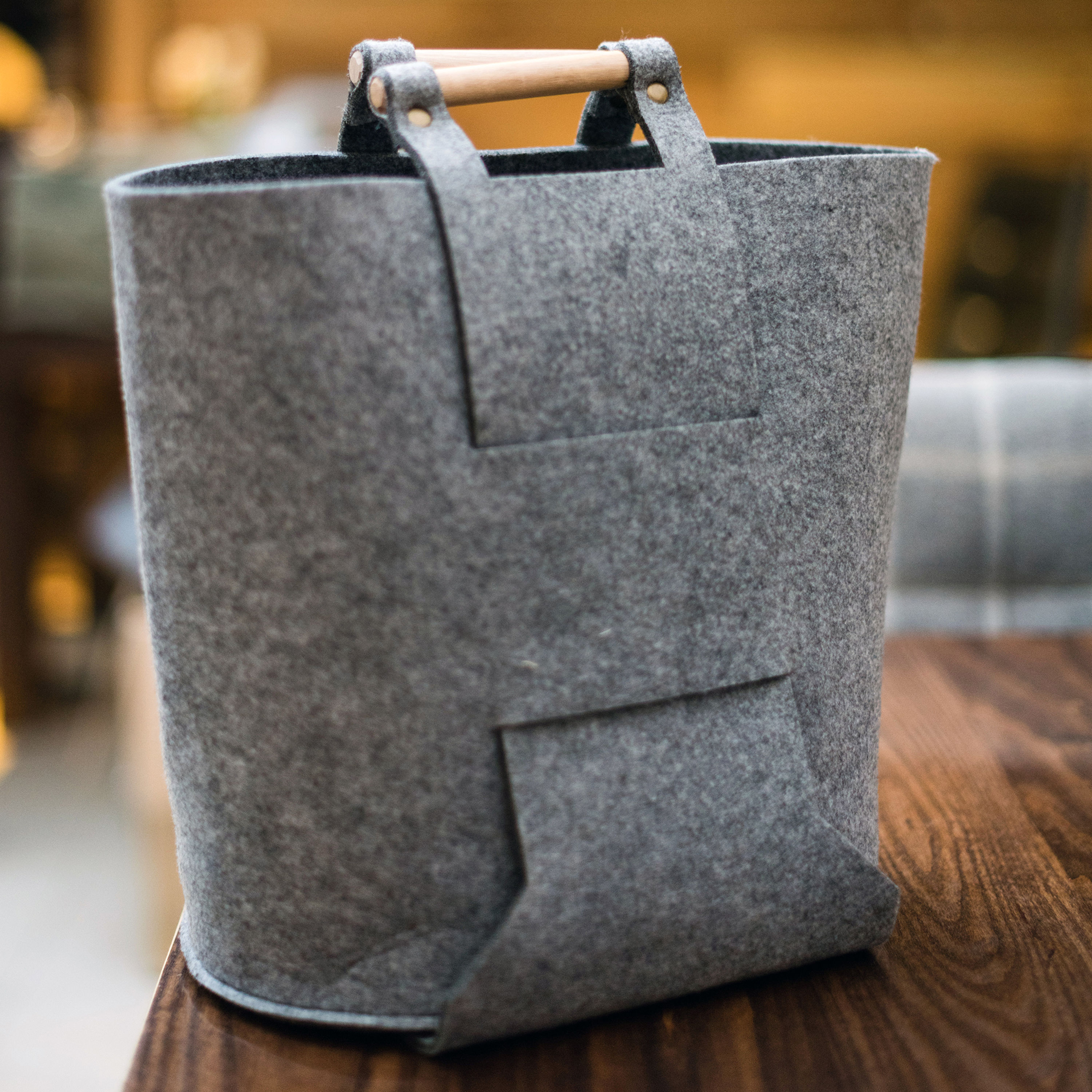 Reiko Bag by Audrey Jung (Leather & Felt Purse) | Artful Home