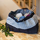 Corduroy Craft Bag - Blue Fern