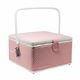 ExLarge Pink Dots Sewing Basket