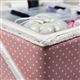 ExLarge Pink Dots Sewing Basket