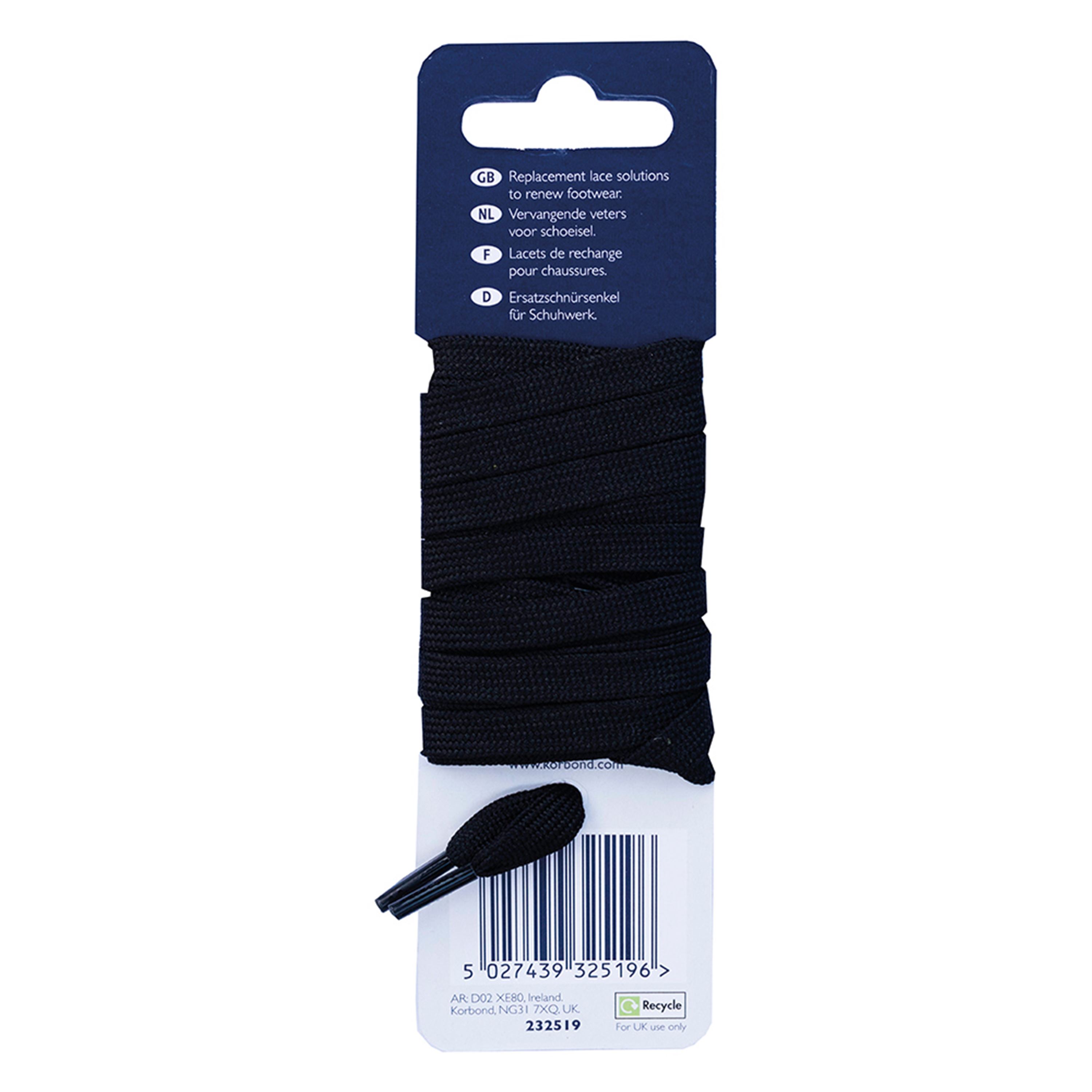 110cm Black Flat Shoe Laces